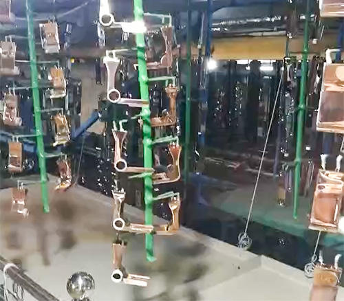 Faucet, electroplating display